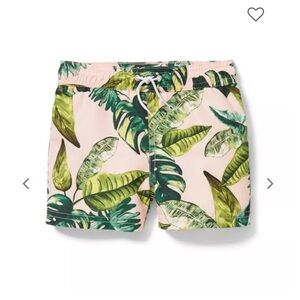 Janie and Jack Boys Palm Print Swim Shorts sz. 4